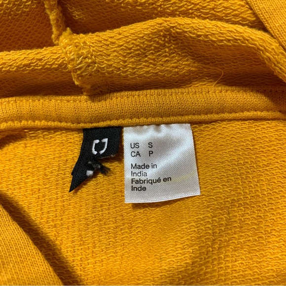 NWOT H&M Women’s Yellow Orange USA San Francisco Cropped Hoodie Size Small - Picture 7 of 10
